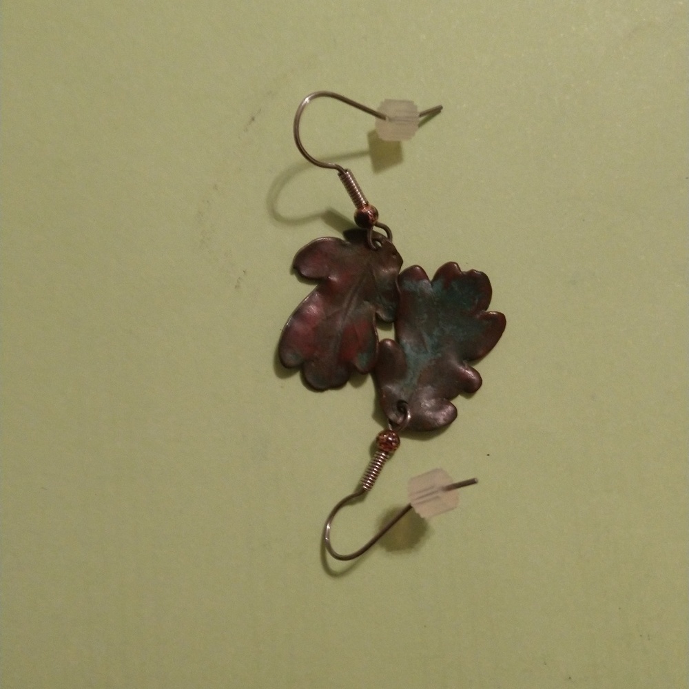 Hand made copper earrings